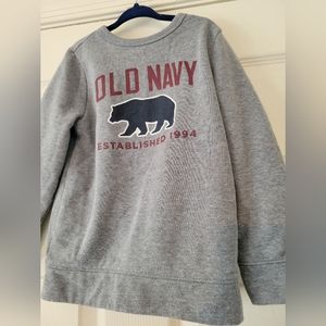 Old Navy Logo-Graphic Pullover Sweatshirt for Toddler Boys Bear Gray Size 5T